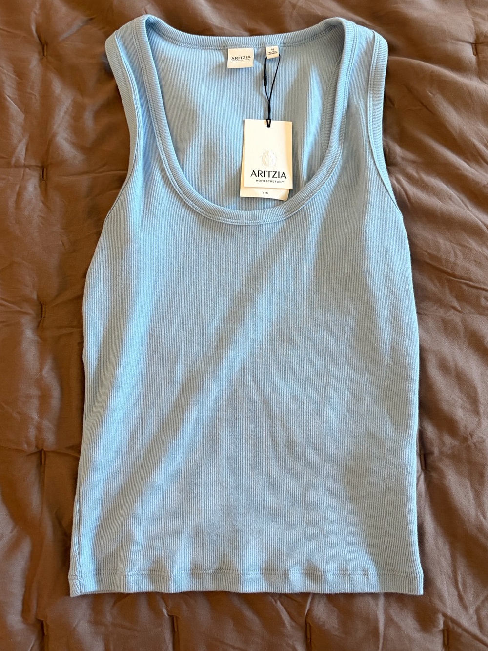 Aritzia Light Blue Ribbed Tank